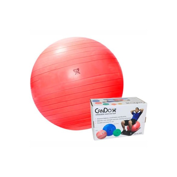 Fabrication Enterprises CanDo Deluxe ABS Inflatable Exercise Ball, Extra Thick, Red, 75 cm (30") 30-1854 - main